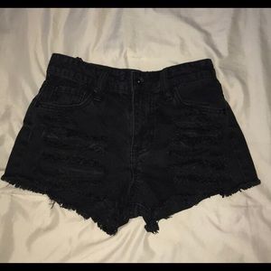 Blackheart ripped jean shorts